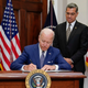 President Joe Biden signs an executive order on abortion access on July 8th.